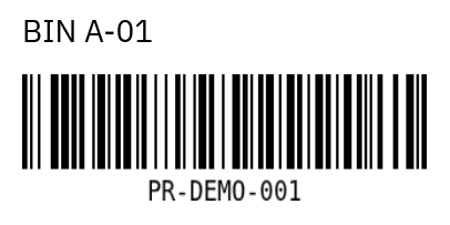 Inventory barcode artwork preview